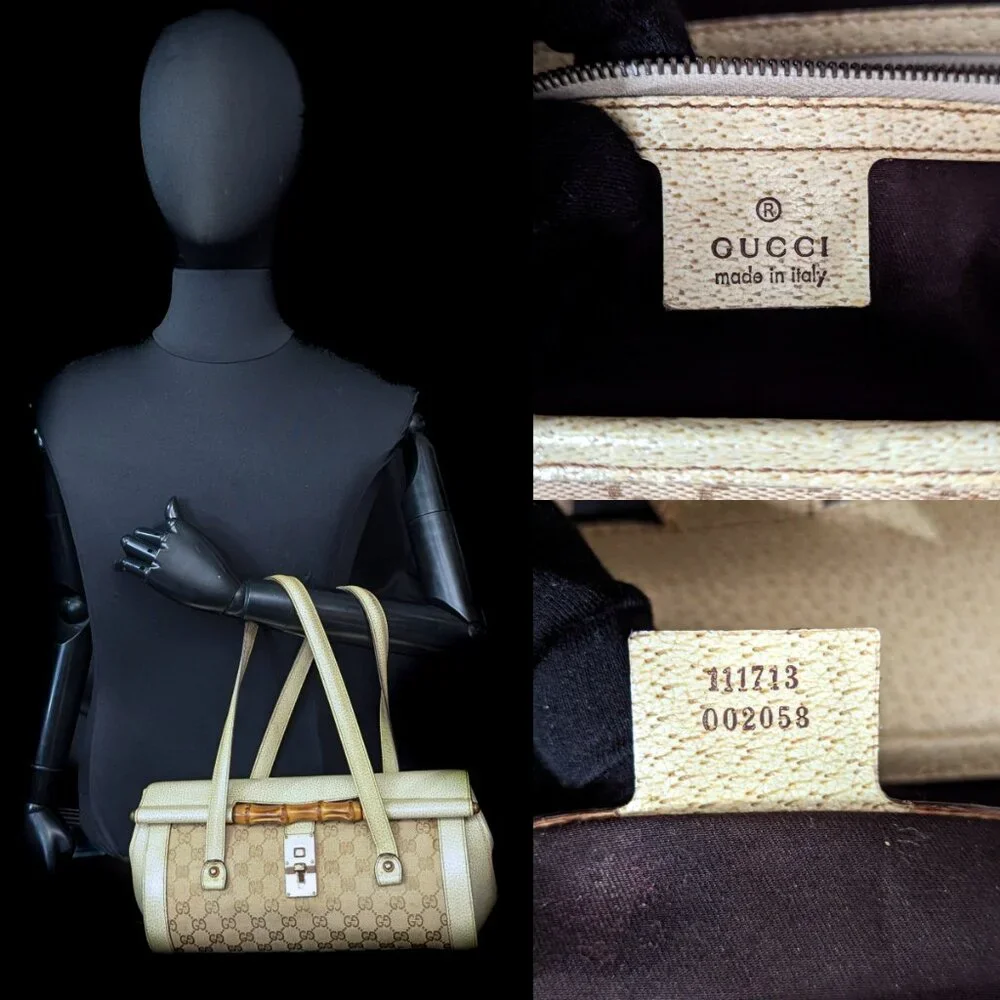 GUCCI Bamboo 1947 Bullet Bag - Off White - Picture 3 of 16